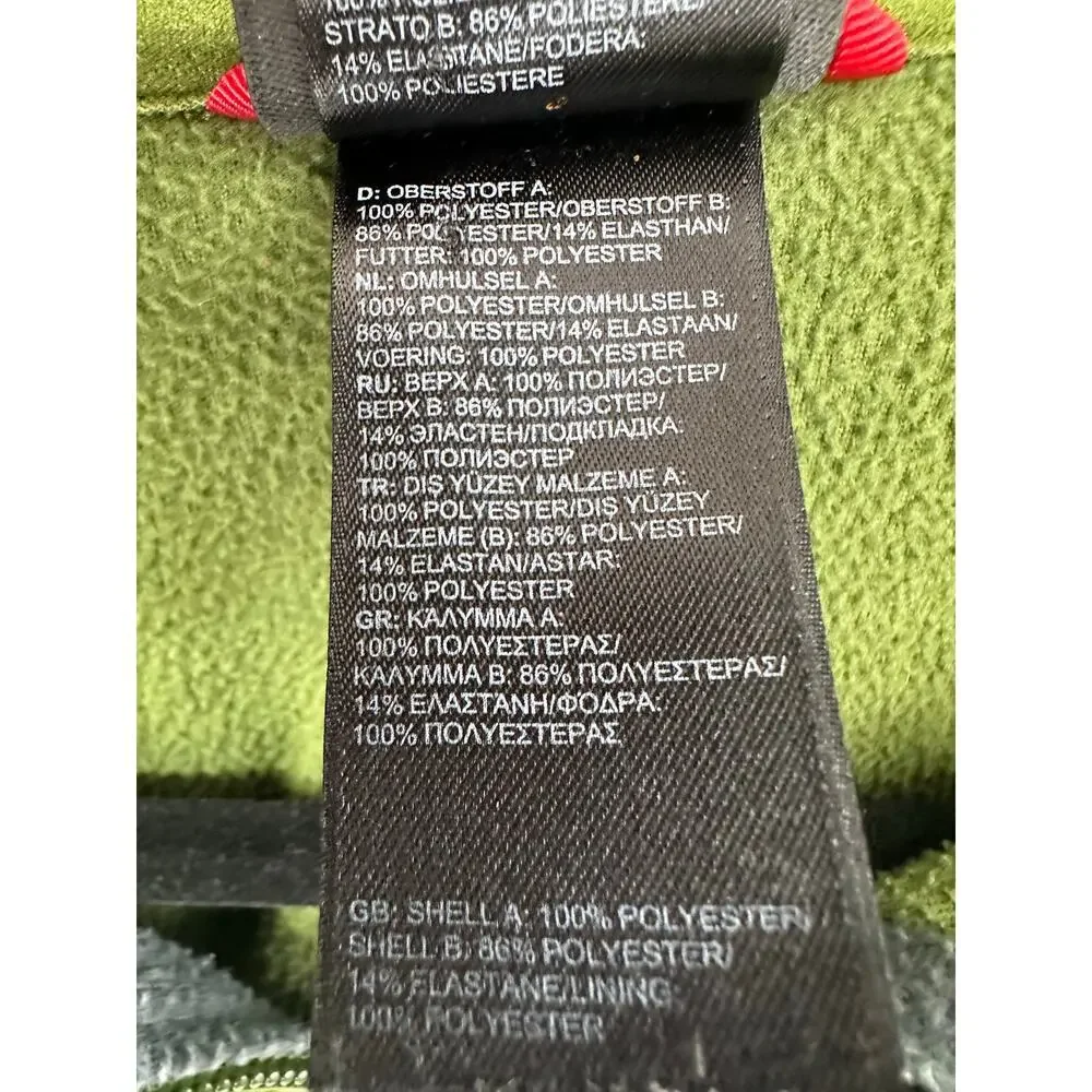 The North Face Men's Fleece Pullover FlashDry Olive Green Sweater Gray Pocket XL